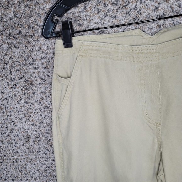 J Jill Pants Womens 8 Khaki Beige Straight Leg‎ Notched Back Pockets Casual - Picture 3 of 9